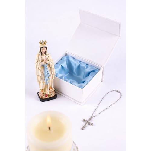 Estatua Nuestra Señora de Lourdes 10.24" miniatura 4