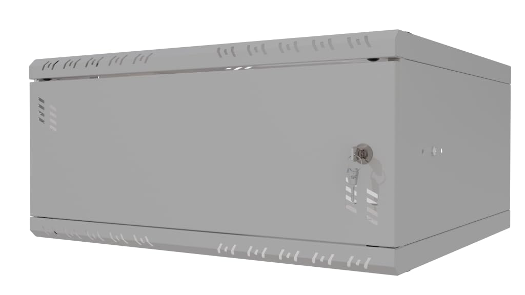 Server Rack & Cabinet - 19 Inch 4U 450mm Heavy Duty Steel - Compatible with Rack Shelf and Rails - Metal Door