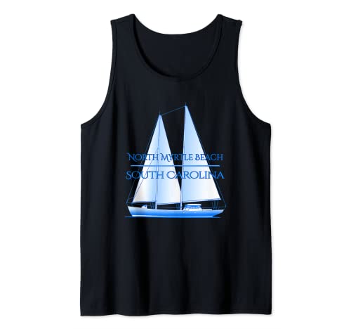 North Myrtle Beach Coastal Nautical Sailing Sailor Tank Top