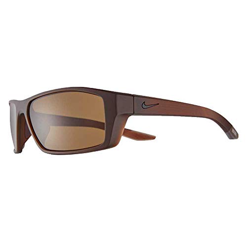 Nike CT8228-233 Brazen Shadow Sunglasses Matte El Dorado/Black Frame Color, Dark Brown Lens Tint