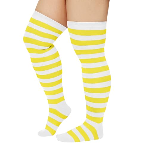 Image of American Trends Womens Rainbow Socks Striped Knee High Socks Thigh High Stockings Casual Tube Socks Costume Leg Warmers