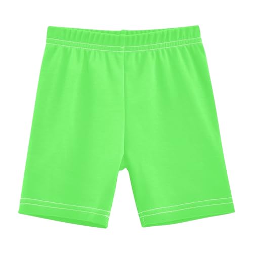 CHIFIGNO Cobalt Green Girls' Bike Shorts Under Dress Cartwheel Shorts Breathable Dance Short Girls Clothes Size 10