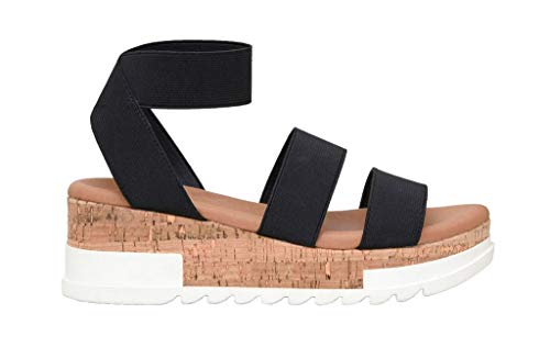 CUSHIONAIRE Women's Naomi Cork Wedge Sandal +Wide Widths Available2