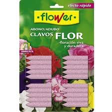 Flower - Abono Compacto en Clavos para Plantas con Flor | Floración Abundante y Duradera | Nutrición Gradual y Constante, Único, 20 x 20 x 20 cm