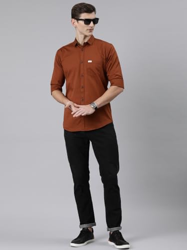 Image of Majestic Man Men Classic Slim Fit Pure Cotton Casual Shirt
