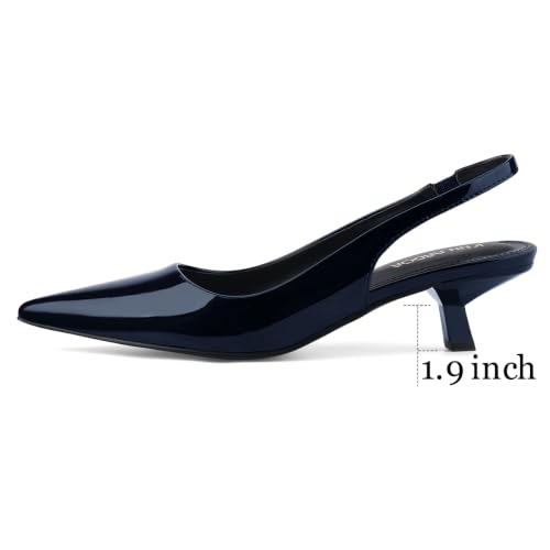 Image of JENN ARDOR Slingback Heels for Women Low Heels Dress Shoes Kitten Pumps Dressy Heeled Sandals Wide Width Fashion Casual Shoes