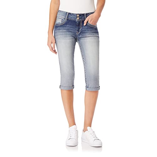 WallFlower Women's Luscious Curvy 17" Capri Mid-Rise Insta Stretc...