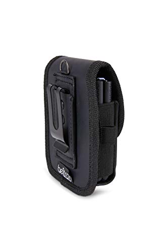 Beltron Leather Pouch For Galaxy Z Flip (F700/F707), Galaxy Z Flip 3 (F711), Galaxy Z Flip 4 (F721), Motorola Razr 5G, Razr+ 2023, With Heavy Duty Belt Loop, Metal Belt Clip & Dual Magnet Closure #TOP6
