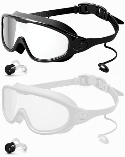 Image of Swim Goggles 2 Pack, Wide View Anti Fog&UV Swimming Goggles for Audlt, No Leak Pool Beach Essentials for Men Women