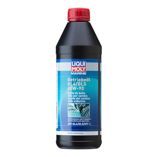 LIQUI MOLY Marine Huile de boîte GL4/GL5 80W-90, 1 L, Huile de vitesse de démarrage, SKU: 25068