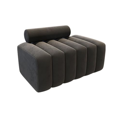 Repose-pieds en velours moderne avec coffre de rangement intégré