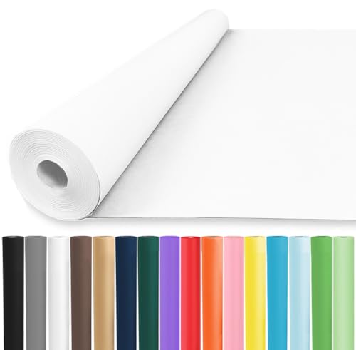 Rouleau de papier cadeau blanc idéal pour fête des mères et Saint-Valentin