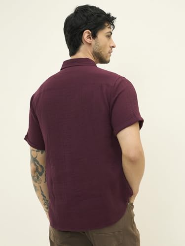 Image of Linen Shirts for Men's | Linen Blend Shirt with Full Sleeve | Spread Collar with Comfort Fit | Button Closure for Casual Wear