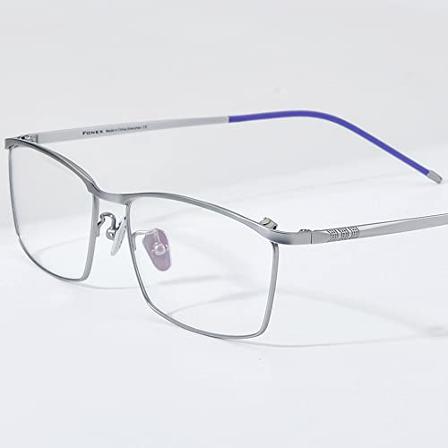 Image of FONEX Colorful Pure Titanium Glasses Frame Women Retro Round Eyeglasses