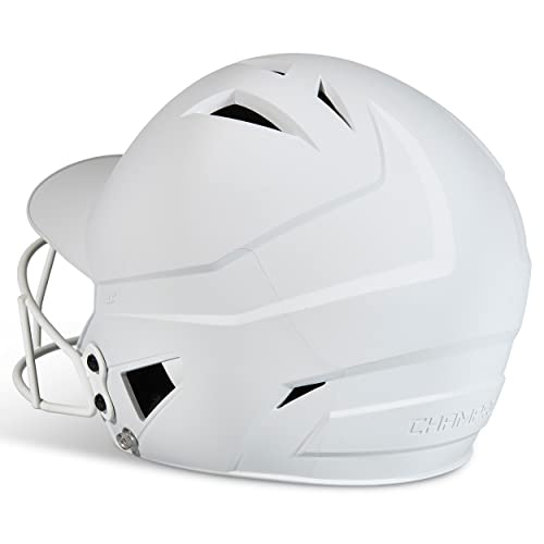 Champro Womens Rise Fastpitch And Matte Finish Hx Softball Batting Helmet With Facemask, White, Large Us #TOP1