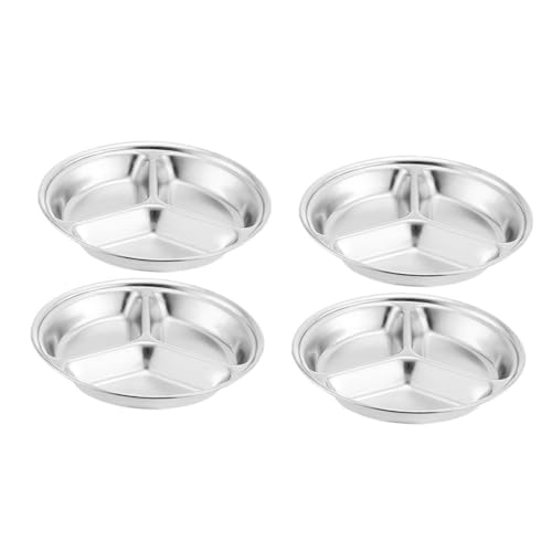 Cabilock 4pcs Stainless Steel Charcuterie Accessories Divided Sauce Dishes for Serving Platters and Trays