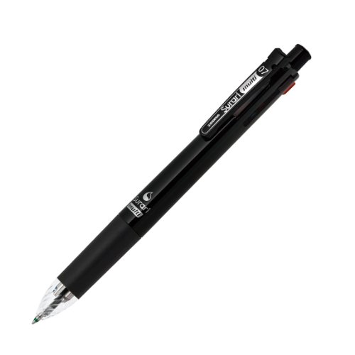 Stylo Zebra multi-0.7 P-B4SA11-BK noir avec pointe 4 couleurs et porte-mine intégré