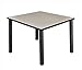 42 in. Square Maple Table & Black Post Legs