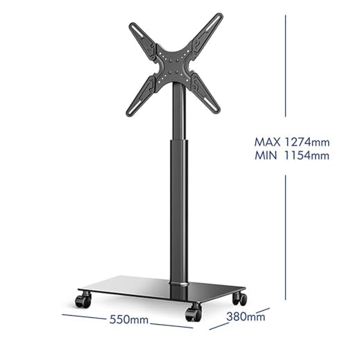Soporte rodante para TV 32-55 pulgadas, ajustable, carga 40 kg miniatura 2