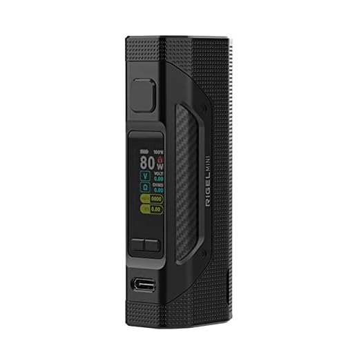 Smok Rigel Mini Mod | Originale Smok 80W sigaretta elettronica 18650 Box Vape 510 filettatura Type-C supporto di ricarica veloce TFV9 Mini Tank (solo Mod) No Nicotine No Liquid