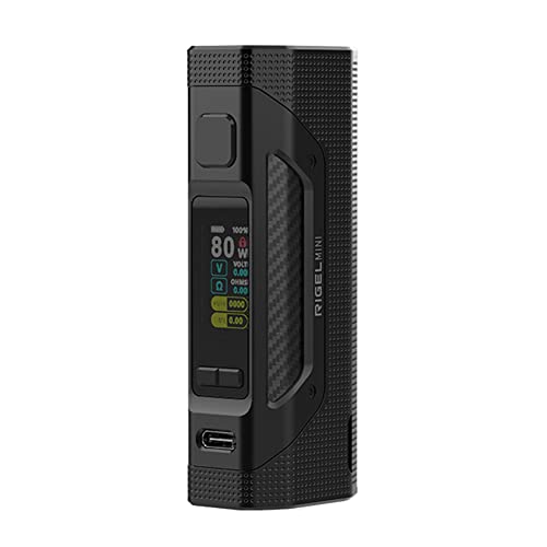 Smok Rigel Mini Mod | Original Smok 80W Electronic Cigarette 18650 Box Vape 510 Thread Type-C Fast Charging Support TFV9 Mini Tank (Mod Only)