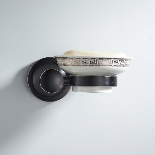 Image of Black Bathroom Soap Dish Holder Wall Mounted Bathroom Hardware Accessories,Oil Rubble Bronze