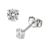 [Noelmarket] ピアス 金属アレルギー対応 つけっぱなし シンプル 小さめ ジルコニア セカンドピアス 両耳 ２個セット(シルバー/ダイヤサイズ3.0mm)