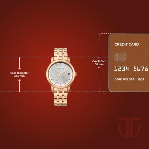 Image of Titan Bandhan Eternal Pair Analog with Date and Maroon Dial Maroon Leather Strap Watch for Couples - 19672967WL01