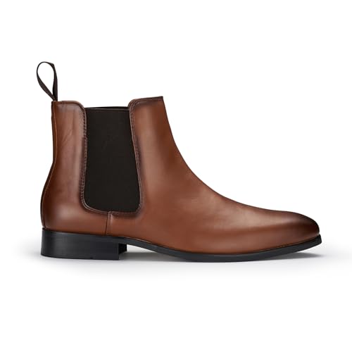 Image of Polar Fox Men's Classic High-Top Chelsea Boot | Stylish Slip-On Ankle Boot for Dress, Casual & Formal Wear