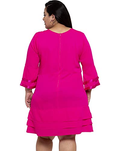 Image of Flambeur Women's Crepe A-Line Knee-Length Dress