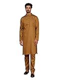 Elina fashion Men's Cotton Kurta Pajama Set Tunic Indian Festival Traditional Wear