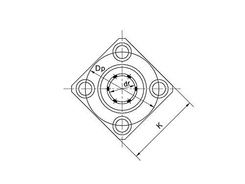 2 pz LMK8UU for albero da 8mm cuscinetto lineare flangia
