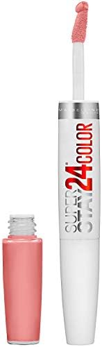 Maybelline Super Stay 24, 2-Step Liquid Lipstick Makeup, Long Lasting Highly Pigmented Color with Moisturizing Balm, All Night Apricot, Nude Orange, 1 Count