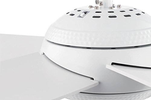 Ventilador de techo blanco de 132 cm con luz integrada para climatizar salones amplios 2