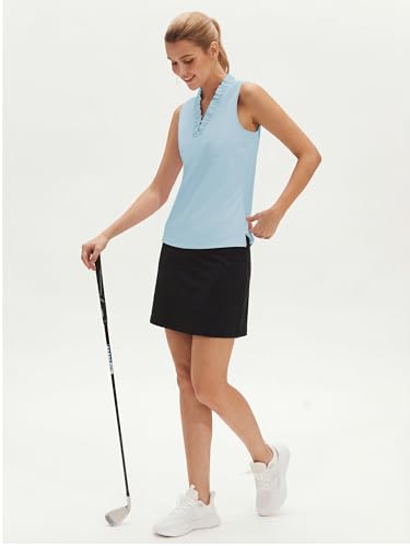 Stelle Women’s Sleeveless Ruffle Golf Polo Shirt UPF 50 Quick Dry Tank Tops by Stelle - Used condition - Image 12
