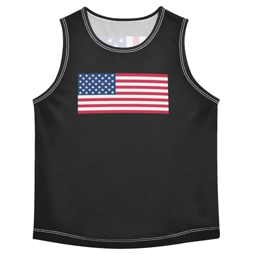 Boys Athletic Tank Top Shirts Colorful Gradient Color Sleeveless T-Shirts Crew Neck for Kids Clothing Children