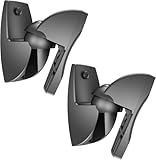 Vogel's VLB 500 Soporte de Pared Universal para Altavoces, Giratorio hasta 180º, Inclinable hasta 20º, Premontado, Máx. 5 kg, Negro (2X)