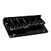 Zinc Alloy 6 String Electric Bass Bridge, Heavy Duty Cast Base Assembly, Sturdy Structure, Cr Plated Appearance,Bass Accessory, for Bass Instrument (Black)