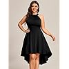 Ever-Pretty-Womens-Summer-A-Line-Halter-Plus-Size-Sundresses-Causal-Cocktail-Dress-01782-PZ Ever-Pretty Sexy Knee Length Empire Waist A Line High Low Plus Size Graduation Dress Black L