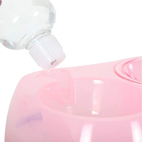 Anypet Slow Feeder Bowl, Elevated, Double Transparent For Cats, Small Dogs, Pet Automatic Water Feeder With Water Bottle, Pink (Apf06P) #TOP2
