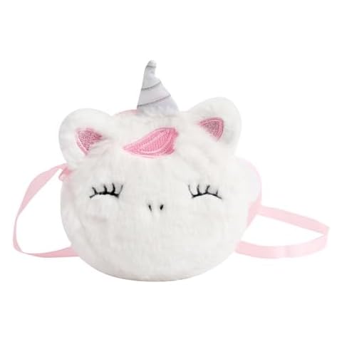 KGDUYC Sacs fille Sac à bandoulière pour enfants, sac à bandoulière licorne de dessin animé, porte-monnaie en peluche, cadeau de vacances à la maternelle Cover