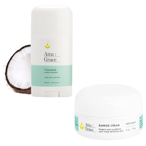 Attn: Grace Flushable Wet Wipes (60ct) & Unscented Aluminum-Free Deodorant - Cleanse and Refresh with Aloe Vera and Coconut Oil/Soft & Natural Ingredients Soothe Sensitive Skin Cover