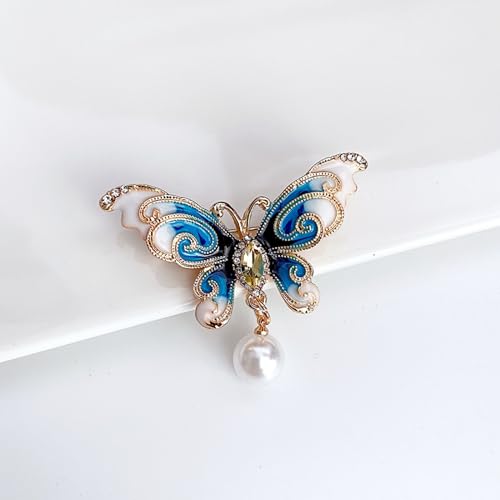 Image of Rhinestone Brooch Pins for Women, Vintage Crystal Enamel Brooches, American Flag Pin Patriotic Lapel Pins Gift for Suit Clothes Bag Accessories