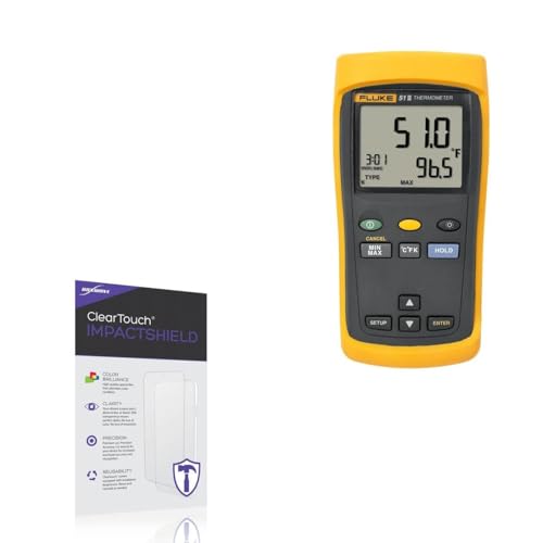 BoxWave Screen Protector Compatible With Fluke Fluke 51 II - ClearTouch ImpactShield (2-Pack), Impenetrable Screen Protector Flexible Film