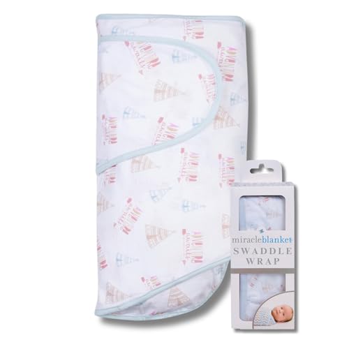 Miracle Blanket Swaddle Wrap – Help Your Newborn Sleep Longer – Soft & Secure Sleep Sack for Infants – Easy-to-Use Swaddling Blanket for a Calm Baby (Adventure Awaits)