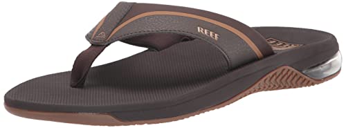 Reef Men's Anchor Sandal, Brown/Gum, 13
