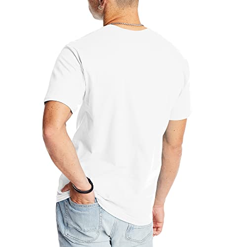 Hanes Mens Beefyt T-shirt, Heavyweight Cotton Crewneck Tee, 1 Or 2 Pack, Available In Tall Sizes Fashion-t-shirts, White - 1 Pack, Large US by Hanes - Used condition - Image 2