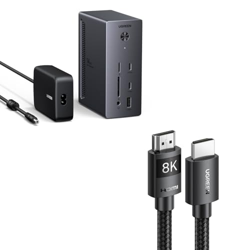Docking Station USB C 14 en 1 UGREEN fluide en 8K 60Hz pour écrans externes de graphiste