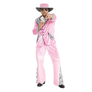 MORPH Costumes Disfraz Años 70 Hombre Rosa, Disfraces Años 70, Disfraz Chulo, Disfraz Carnaval Hombre Tallas L,XL