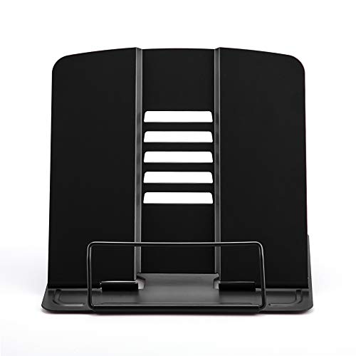Mingzhe Suporte de livro de metal portátil suporte de livro ajustável 5 ângulos suporte de documento